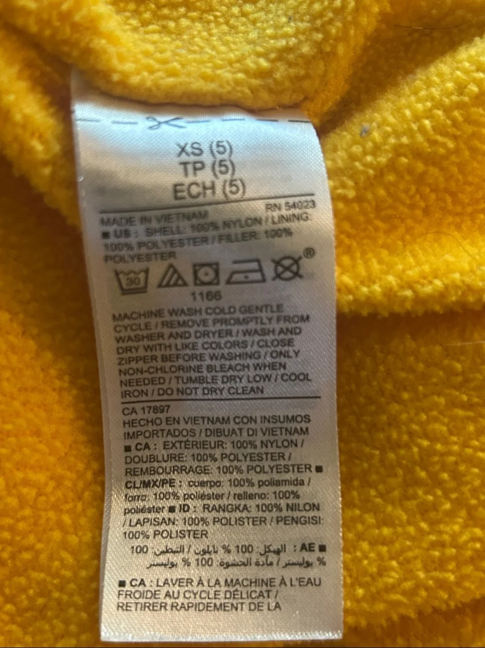 Old Navy Yellow Hooded Puffer Jacket for Kids